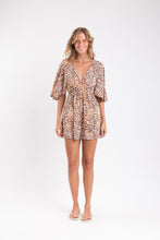 Load image into Gallery viewer, Model Front: Rio De Sol Mini Dress Leopard Mini Dress
