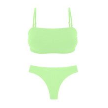 Load image into Gallery viewer, Product Front: Rio De Sol Set Set Sand-Menta Bandeau-Reto Nice-Fio