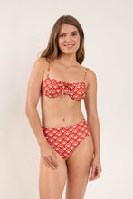 Load image into Gallery viewer, Image 11: Rio De Sol Top Top Floral-Scales Balconet-Tie