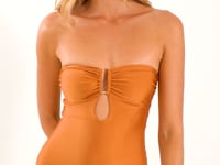 Load and play video in Gallery viewer, Video: Rio De Sol One-Piece Shimmer-Nocciola Sara-Op