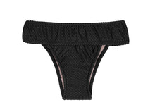 Load image into Gallery viewer, Product Front: Rio De Sol Bottom Bottom Cloque Preto Tri Cos