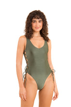 Load image into Gallery viewer, Model Front: Rio De Sol One-Piece Croco Zoe