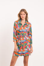 Load image into Gallery viewer, Model Front: Rio De Sol Shirtdress Jungle Chemise