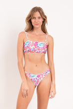 Load image into Gallery viewer, Model Front: Rio De Sol Set Set Splash Bandeau-Reto Highleg