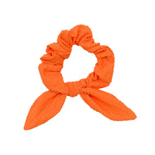 Load image into Gallery viewer, Product Front: Rio De Sol Hair Accessory Dots-Orange Scrunchie
