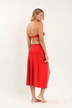 Load image into Gallery viewer, Model Back: Rio De Sol Beach Skirt Rouge Long-Skirt-Knot

