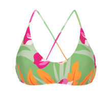 Load image into Gallery viewer, Product Front: Rio De Sol Top Top Green-Bloom Bralette
