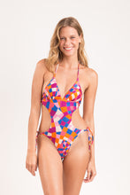 Load image into Gallery viewer, Model Front: Rio De Sol One-Piece Funny Trikini
