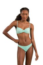 Load image into Gallery viewer, Model Front: Rio De Sol Set Set Malibu-Menta Bandeau-Duo Essential
