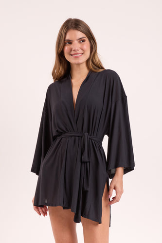 Gallery: Rio De Sol Kaftans / Cover Ups Black Kimono