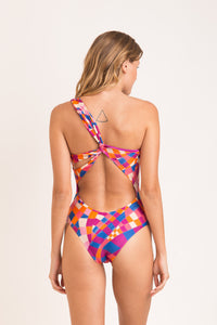 Model Back: Rio De Sol One-Piece Funny Santorini