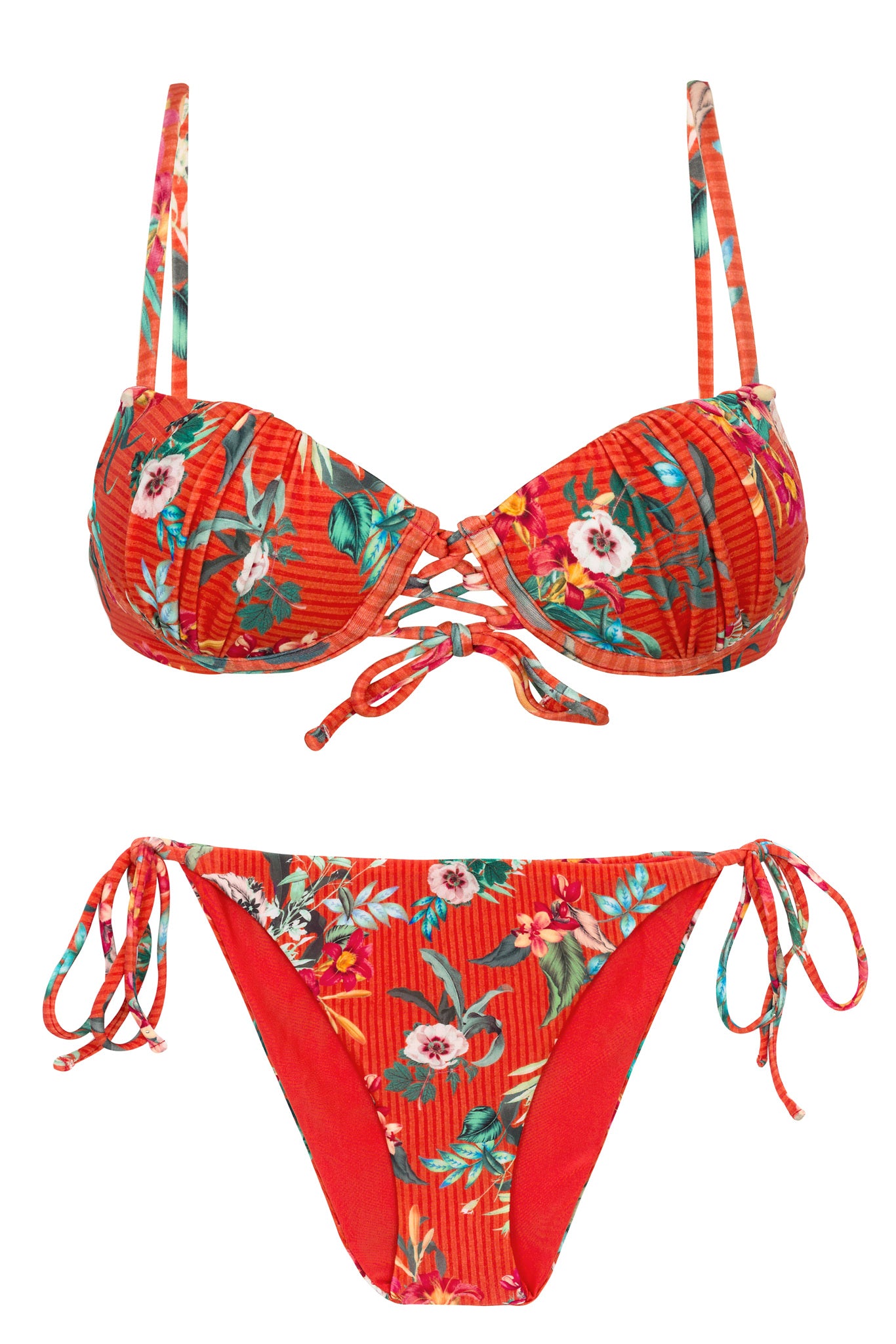 Product Front: Rio De Sol Set Set Wildflowers Balconet-Pushup Ibiza-Comfy