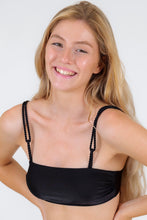 Load image into Gallery viewer, Top Shimmer-Black Bandeau-Reto
