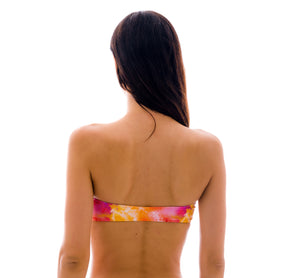 Top Tiedye-Red Bandeau-Reto